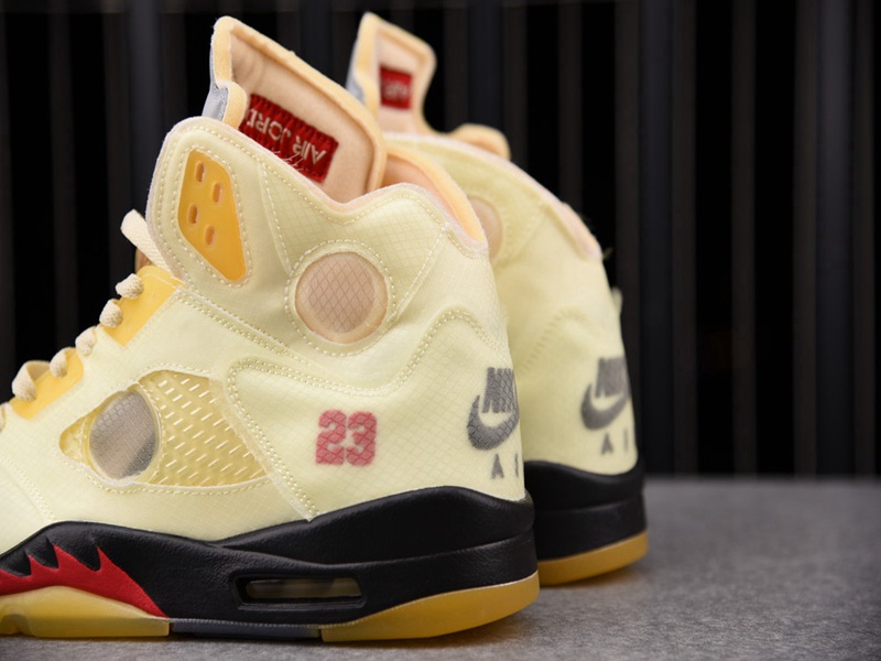 OFF-WHITE x Air Jordan 5 Sail(DH8565-100)